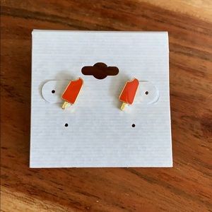 Kate Spade Orange Enamel Popsicle Earrings